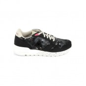 Le Coq Sportif Omega X Floral Noir Imprimé - Chaussures Baskets Basses Femme Paris Boutique